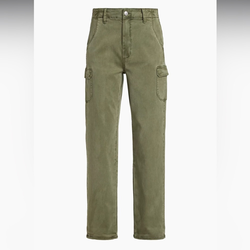 PAIGE Olive Green Straight Leg Cargo Pants